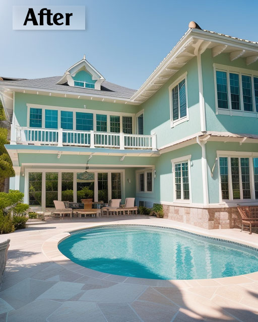 After JT Pressure wash at theis Pensacola residential location